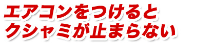 エアコンをつけるとクシャミが止まらない